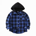 thumbnail image 1 of TOWED22 Baby Boys Flannel Shirt Toddler Long Sleeve Button Down Plaid Shirt(Blue,7-8 Y), 1 of 7