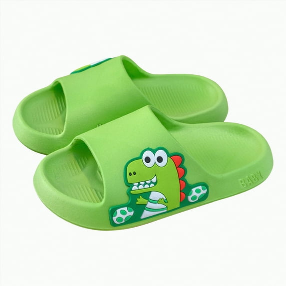 TOWED22 Boys Girls Cloud Unicorn Slide Sandals Non-slip Comfy Cushioned Thick Sole Shower Pool Slippers Summer Beach Water Shoes Indoor & Outdoor(Green,11)