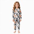 thumbnail image 1 of TOWED22 Boys Girls Halloween Pajamas Ghost Graphic Long Sleeve Pant Sets Pumpkin Pjs Kids Holiday Sleepwear, 1 of 7