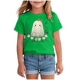 thumbnail image 1 of TOWED22 Boys Girls Halloween Shirts Toddler Short Sleeve Pumpkin Spooky Dude Bat Tee Tops T-Shirts,Green,12-13 Y, 1 of 4