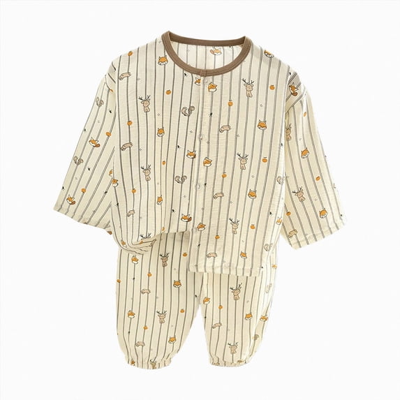 TOWED22 Boys Girls Pajamas 2 Pieces Pajama Set Long PJs Soft & Cute for Kids Jmmies Clothes Fall Winter Sleepwear 3 6 9 12 18 24 Months 2t 3t 4t 5t 6t 7t 8t 9t(Yellow,2-3 Y)
