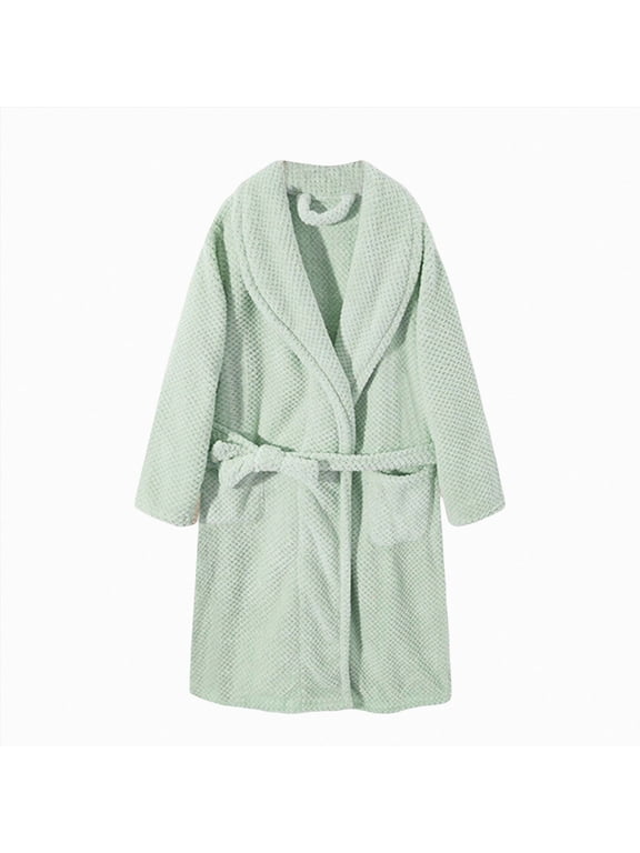 Boys Girls Robe Fleece Hooded Soft Toddler Bathrobe Cute Boys Bathrobe Fuzzy Plush Robes for Kids(Light Green,9-10 Y)