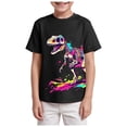 thumbnail image 1 of TOWED22 Boys Graphic T-Shirts Short Sleeve Crew Neck Tees Print Casual Summer Tops(Black,9-10 Y), 1 of 4