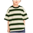 thumbnail image 1 of TOWED22 Boys Plain Basic Tees 5-16 Years Cotton Solid Color/Graphic Print Short Sleeve Crewneck T Shirts Teen Boys Summer Clothes(Black,7-8 Y), 1 of 7