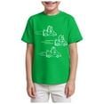 thumbnail image 1 of TOWED22 Boys Short Sleeve Shirts Kids Crewneck Solid Basic Tees Casual Tops(Green,2-3 Y), 1 of 4