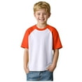 thumbnail image 1 of TOWED22 Boys Short Sleeve T Shirts Kids Summer Crewneck Solid Color/Graphic Print Tops Fashion Tees 5-14 Years(Orange,9-10 Y), 1 of 8