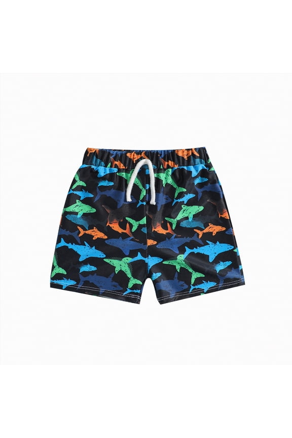 Boys Swim Trunks Quick Drying Toddler Swim Trunks Summer Swim Shorts Boys Bathing Suit Swimwear for Boy Infant Black,2-3 Y