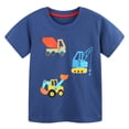 thumbnail image 1 of TOWED22 Boys Tshirt Raglan Short Sleeve Shirt Cotton Blend Basic Tees Breathable Baseball T-Shirts Light Weight(Blue,5-6 Y), 1 of 9