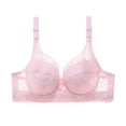 thumbnail image 1 of TOWED22 Bras,Women's Plus Size Seamless Bra Full Coverage Unlined T-Shirt Underwire Bras,Pink, 1 of 3