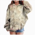 thumbnail image 1 of TOWED22 Camo Hoodies for Kids Boys Girls Maple Leaf Print Oversized Drop Shoulder Hooded Sweatshirt Pullover With Pocket Streetwear,Beige,4-5 Y, 1 of 7