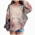 thumbnail image 1 of TOWED22 Camo Hoodies for Kids Boys Girls Maple Leaf Print Oversized Drop Shoulder Hooded Sweatshirt Pullover With Pocket Streetwear,Pink,3-4 Y, 1 of 7