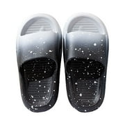 TOWED22 Cloud Slides for Kids Boys Girls House Slippers Comfy Kids Cloud Slippers for Boys Non-Slip Kids Slippers for Girls Beach Slide Sandals(Black,1)