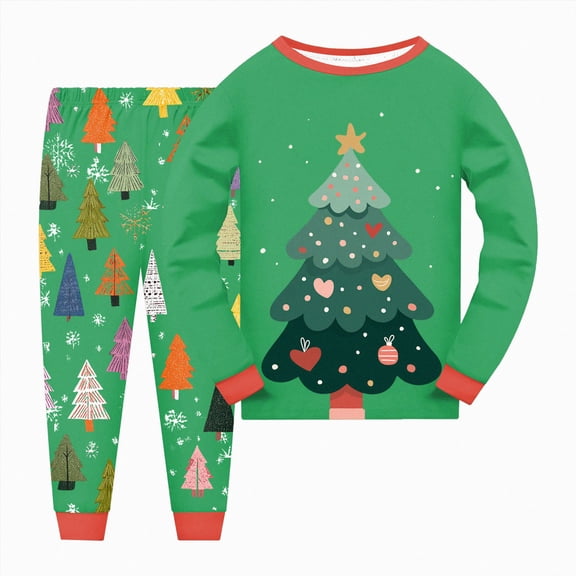 TOWED22 Cute Baby Girl Clothes Long Sleeve Print Sweatshirt Top and Pants Set Toddler Girl Fall Outfits Size:4-5 Y,Color:Green
