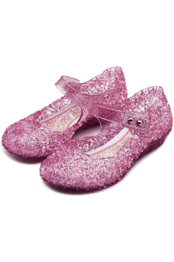 Cute Sandals Kids Girls Dance Sandals Princess Jelly Shoes Party Toddler Wedge Baby Baby Dress Shoes,Pink