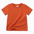 thumbnail image 1 of TOWED22 Cute Shirts for Girls Comfy Summer Tops Tie Knot Front Design Tees for Kids(Orange,7-8 Y), 1 of 8