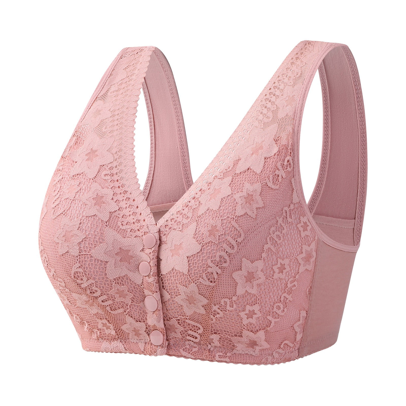 TOWED22 Daisy Bras for Older Convenient Front Close Button for Older Women No