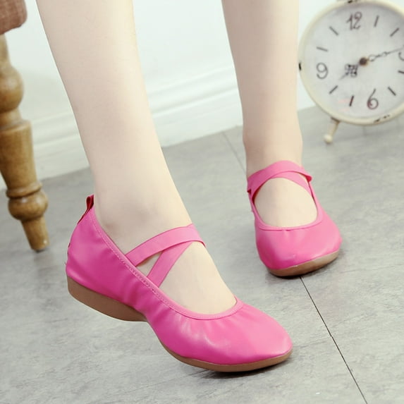 TOWED22 Flat Shoes For Women,Comfortable Round Toe Flats Shoes Women, Slip On Ballet Flats for Women, Casual Women's Flats for Walking,Hot Pink