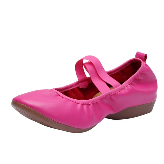 TOWED22 Flat Shoes For Women, Women's Pointy Toe Flat Comfortable Suede Work Shoes,Hot Pink