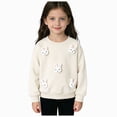 thumbnail image 1 of TOWED22 Girl's Y2k Sweatshirt Crew Neck Drop Shoulder Long Sleeve Cute Pullover Tops,6-12 M, 1 of 6