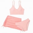 thumbnail image 1 of TOWED22 Girls 3 Piece Bathing Suit Summer Swimsuit UPF Bikini Set with Rash Guard Top and Cover Up Pants Pink,10-11 Y, 1 of 6