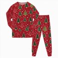 thumbnail image 1 of TOWED22 Girls Boys Christmas Pajamas Xmas Graphic Pjs Toddler 2 Piece Sleepwear Kids Holiday Clothes Set, 1 of 9
