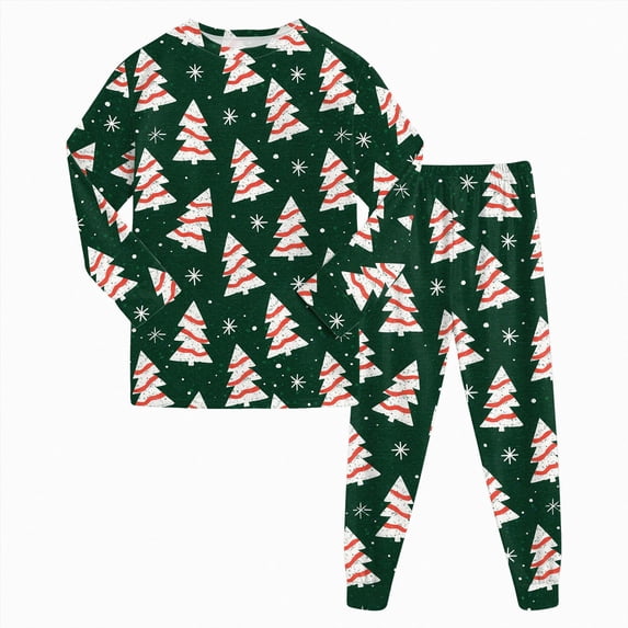 TOWED22 Girls Boys Christmas Pajamas Xmas Graphic Pjs Toddler 2 Piece Sleepwear Kids Holiday Clothes Set