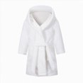 thumbnail image 1 of TOWED22 Girls Boys Fleece Hooded Robes Kids Warm Bath Robe for Girls Soft Fuzzy Bathrobe(White,5-6 Y), 1 of 9