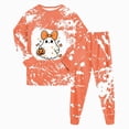 thumbnail image 1 of TOWED22 Girls Boys Halloween Pajamas Big Boys Pjs Set Pumpkin Ghost Graphic Long Sleeve and Pants Jammies 2 Piece Boys Sleepwear Lounge Clothe(Orange,2-3 Y), 1 of 8