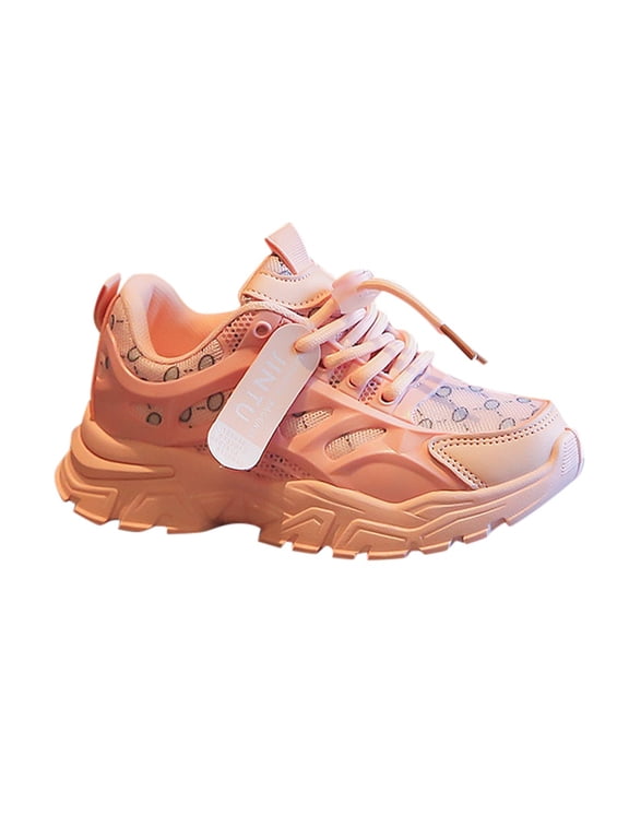 Girls Boys Shoes Kids Tennis School Sneakers Breathable Running Athletic Shoes(Red,3)