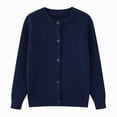 thumbnail image 1 of TOWED22 Girls Cardigan Sweater Boys Long Sleeve School Uniforms Toddler Kids Knit Embroidery Button Jacket Outwear Tops(Blue,3-4 Y), 1 of 9