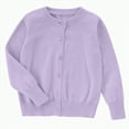thumbnail image 1 of TOWED22 Girls Cardigan Sweater School Uniforms Button Long Sleeve Knit Tops(Purple,5-6 Y), 1 of 5
