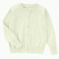 thumbnail image 1 of TOWED22 Girls Cardigan Sweater School Uniforms Button Long Sleeve Knit Tops(White,4-5 Y), 1 of 5