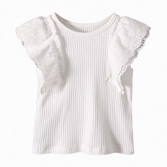 TOWED22 Girls Graphic Short Sleeve T Shirts Kids Summer Oversized Tops Casual Crewneck Tees 5-14 Years(White,12-13 Y)