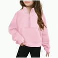 thumbnail image 1 of TOWED22 Girls Half Zip Sweatshirt Quarter Zip Pullover Sweatshirts Thumb Hole Fall Clothes for Teen Girls(Light Pink,3-4 Years), 1 of 8