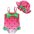 thumbnail image 1 of TOWED22 Girls One Piece Swimsuit Quick Dry Swimwear Beach Bathing Suit(Red,3-6 Months), 1 of 6