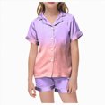 thumbnail image 1 of TOWED22 Girls Pajamas Set 2 Pcs Stretch Soft Pjs Loungewear Button-Down Sleepwear for kids,8-9 Y, 1 of 5