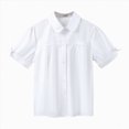 thumbnail image 1 of TOWED22 Girls Short Sleeve Button Down Shirts Kids School Uniform Dress Shirt Summer Blouse(Beige,17-18 Y), 1 of 5
