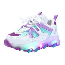 TOWED22 Girls Sneakers Boys Baby Luminous Children Sport Light Shoes Kids Bling Girls Baby Shoes Toddler Running Shoes(Purple,9)