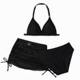 thumbnail image 1 of TOWED22 Girls Swimsuit Bathing Suits Bikini Set 3 Piece Girls' Swimwear Bathing Suit with Cover Up Skirt 7-16T(Black,8-9 Y), 1 of 7