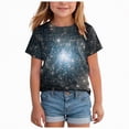 thumbnail image 1 of TOWED22 Girls T Shirts Short Sleeve Tees Loose Fit Colorblock Summer Tops Size 6-15 Years(Purple,4-5 Y ), 1 of 4