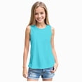 thumbnail image 1 of TOWED22 Girls Tank Tops Flowy Loose Fit Sleeveless Shirts Basic Casual Summer Tunic Tops(Mint Green,XL), 1 of 4