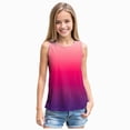 thumbnail image 1 of TOWED22 Girls Tank Tops Kids Athletic Sleeveless Crew Neck Ribbed Knit Casual Workout Crop Tops(Red,5-6 Y), 1 of 6