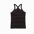 thumbnail image 1 of TOWED22 Girls Undershirts Toddler Cami Camisole Tank Tops Elastic Spaghetti Straps Sleeveless Cotton Tank Top for Kids(Black,9-12 Y), 1 of 4