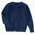 thumbnail image 1 of TOWED22 Girls Uniform Sweater Girls Cardigan Girls' and Toddler Long Sleeve Button Front Cardigan(Navy,5-6 Y), 1 of 5