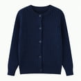 thumbnail image 1 of TOWED22 School Sweater for Girls Girls Cardigan Girls' and Toddler Long Sleeve Button Front Cardigan(Blue,5-6 Y), 1 of 9