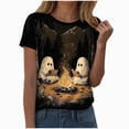 thumbnail image 1 of TOWED22 Halloween Shirts for Women T Shirt Holiday Ghost Graphic Crewneck Short Sleeve Tee Tops(Beige,XXL), 1 of 6