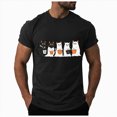 thumbnail image 1 of TOWED22 Halloween Short Sleeve T-Shirts for Men Fashion Summer Print Tops Round Neck Breathable Tees Plus Size(H149-Black,M), 1 of 6