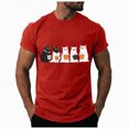 thumbnail image 1 of TOWED22 Halloween Short Sleeve T-Shirts for Men Fashion Summer Print Tops Round Neck Breathable Tees Plus Size(H149-Red,M), 1 of 3
