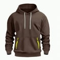 thumbnail image 1 of TOWED22 Hoodie Sweatshirt for Men Solid Color Hoodies Long Sleeve Pullover Athletic Classic Hooded Sweatshirts Comfy(Coffee,S), 1 of 9
