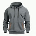 thumbnail image 1 of TOWED22 Hoodie Sweatshirt for Men Solid Color Hoodies Long Sleeve Pullover Athletic Classic Hooded Sweatshirts Comfy(Dark Gray,S), 1 of 9